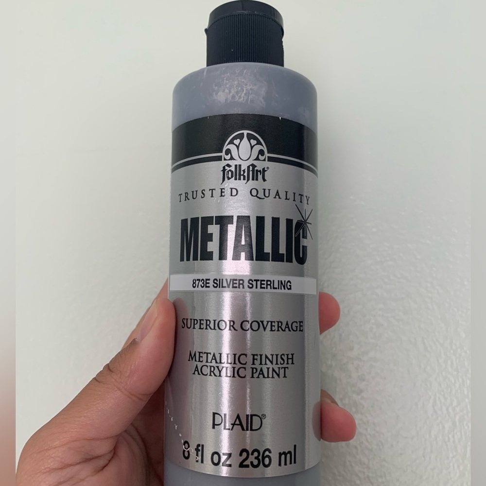 Silver sterling Metallic FolkArt acrylic paint